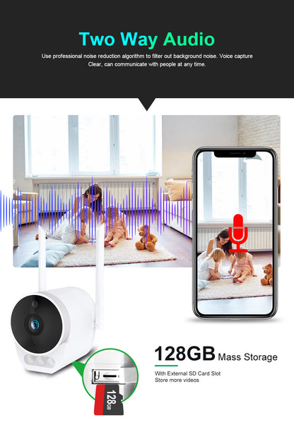 Silarius SIL-BHOMEWIFI2MP28 WiFi, APP enabled, fixed, 2MP full HD, Alarm lights, Outdoor camera ,2-way audio - 2.8mm lens